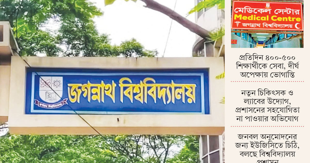 জবিতে ১৮ হাজার শিক্ষার্থীর জন্য চিকিৎসক মাত্র একজন