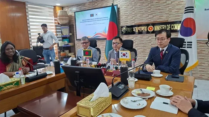 বাংলাদেশ ও দক্ষিণ কোরিয়ার মধ্যে সমন্বিত অর্থনৈতিক অংশীদারিত্ব চুক্তি স্বাক্ষর