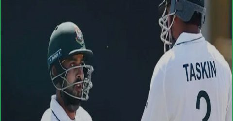 মিরাজের অর্ধশতক ও তাসকিনের ব্যাটে লিড ২০০ পার বাংলাদেশের