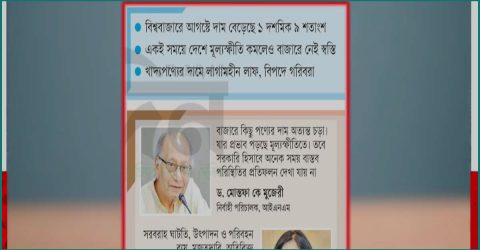 কাগজে-কলমে কমছে মূল্যস্ফীতি, তবে বাজারে নেই স্বস্তি