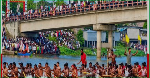 গুমানি নদীতে বর্ণিল পানসি নৌকা বাইচ উৎসব