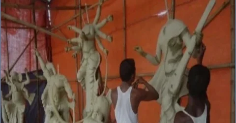 সৈয়দপুরে ৮০ মণ্ডপে দুর্গাপূজার প্রস্তুতি, চলছে শেষ মুহূর্তের কাজ